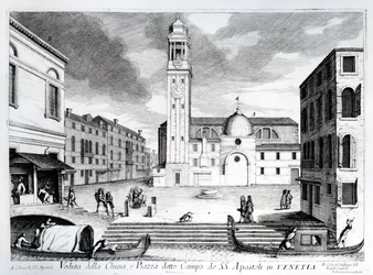 Uma visão de Santi Apostoli, Veneza
